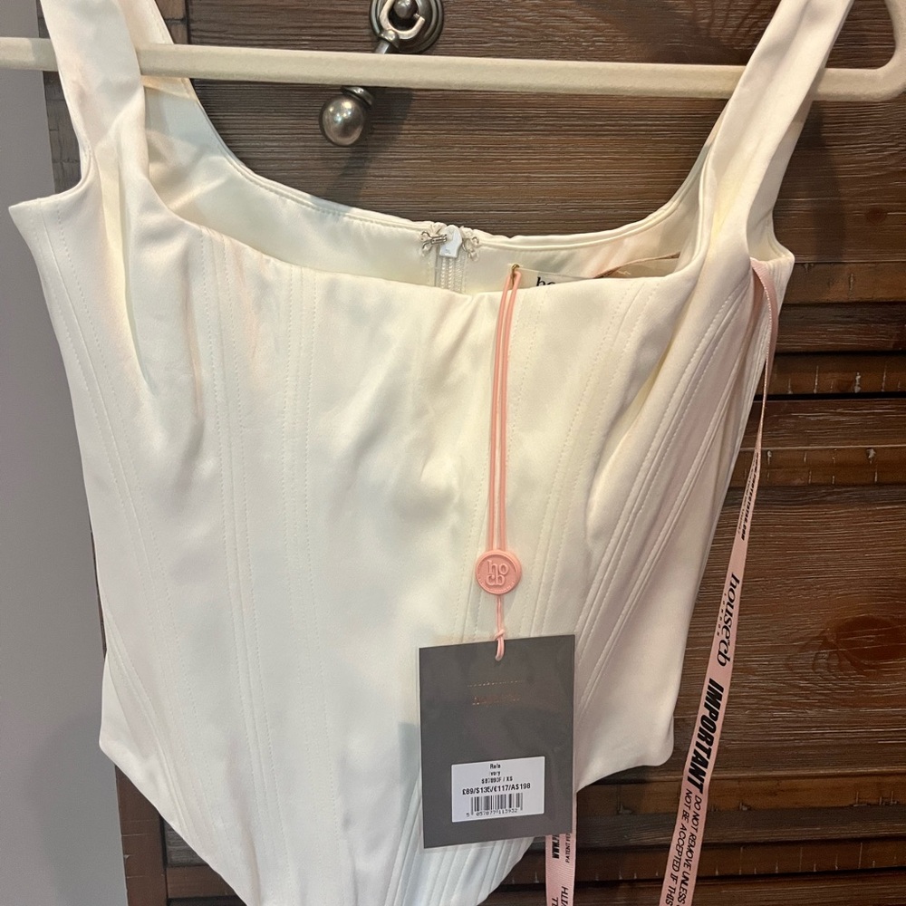House of CB Cream Satin Top